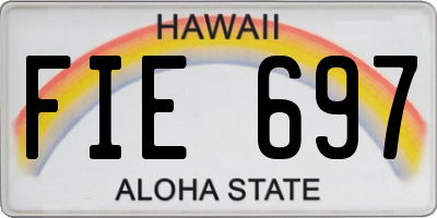 HI license plate FIE697