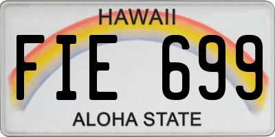 HI license plate FIE699