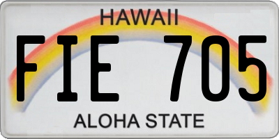 HI license plate FIE705