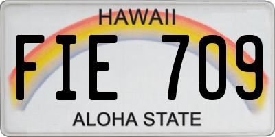 HI license plate FIE709