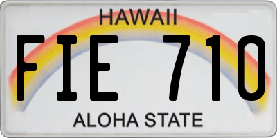 HI license plate FIE710