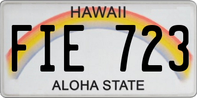 HI license plate FIE723