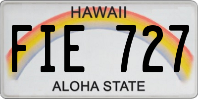 HI license plate FIE727
