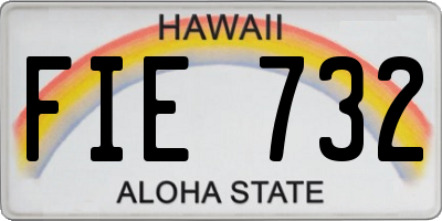 HI license plate FIE732