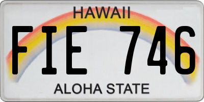 HI license plate FIE746