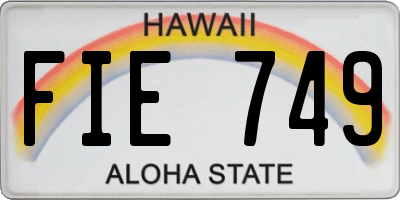 HI license plate FIE749