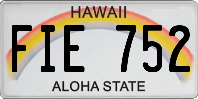 HI license plate FIE752