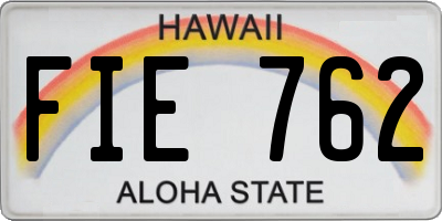 HI license plate FIE762