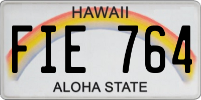 HI license plate FIE764