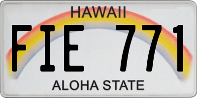 HI license plate FIE771