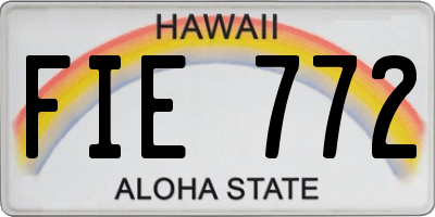 HI license plate FIE772