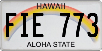 HI license plate FIE773