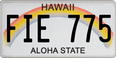 HI license plate FIE775