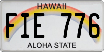 HI license plate FIE776