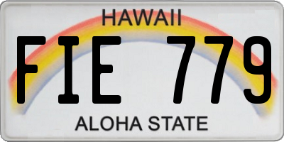 HI license plate FIE779