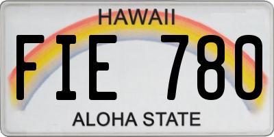 HI license plate FIE780