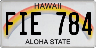 HI license plate FIE784