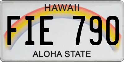 HI license plate FIE790