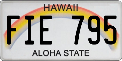 HI license plate FIE795