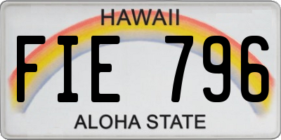 HI license plate FIE796