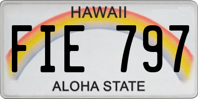 HI license plate FIE797