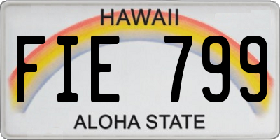HI license plate FIE799