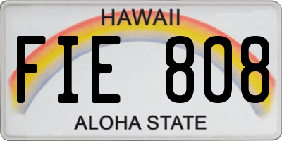 HI license plate FIE808
