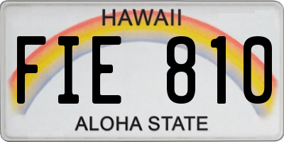 HI license plate FIE810