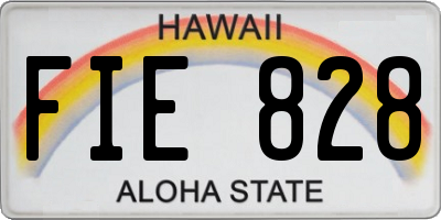 HI license plate FIE828