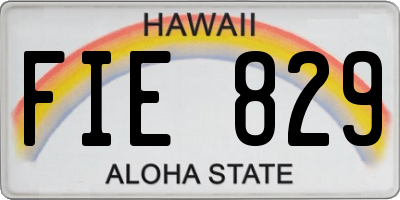 HI license plate FIE829
