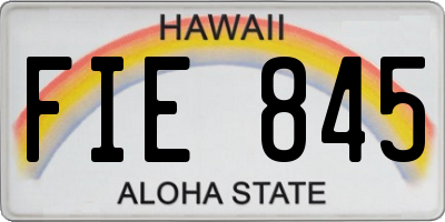 HI license plate FIE845