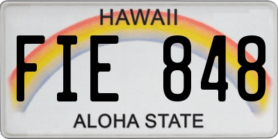 HI license plate FIE848
