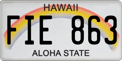 HI license plate FIE863