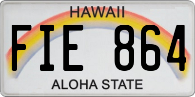 HI license plate FIE864