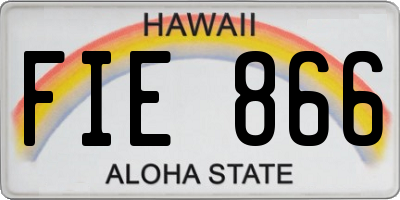 HI license plate FIE866