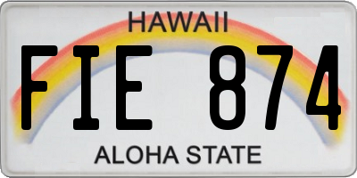 HI license plate FIE874