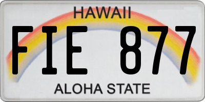 HI license plate FIE877
