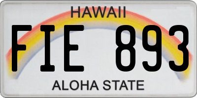 HI license plate FIE893