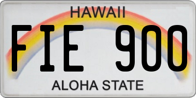 HI license plate FIE900