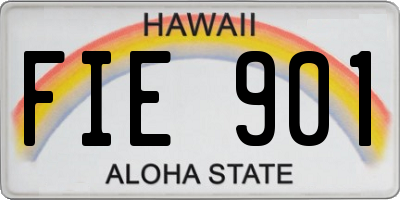 HI license plate FIE901