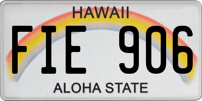 HI license plate FIE906