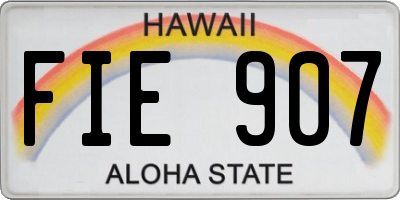 HI license plate FIE907