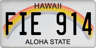 HI license plate FIE914