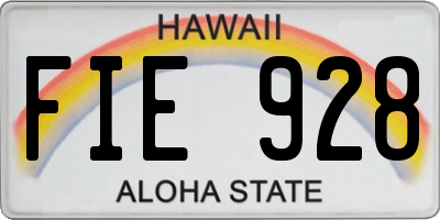 HI license plate FIE928