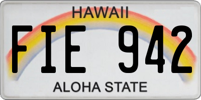 HI license plate FIE942