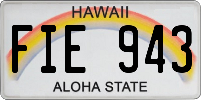 HI license plate FIE943