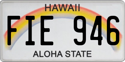 HI license plate FIE946