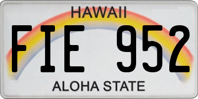 HI license plate FIE952