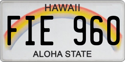 HI license plate FIE960