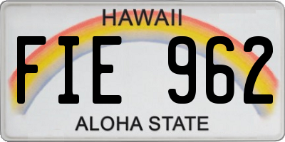 HI license plate FIE962